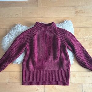 AYR Rich Maroon Red Turtleneck Sweater Large
